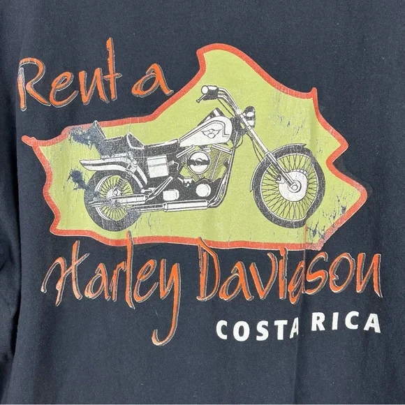 Vintage 90s Harley Davidson Costa Rica T Shirt Mens Large